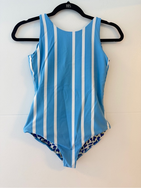 Maaji Other - Maaji Reversible One Piece Swimsuit | Blue Leopard Print & Stripe | Size Medium